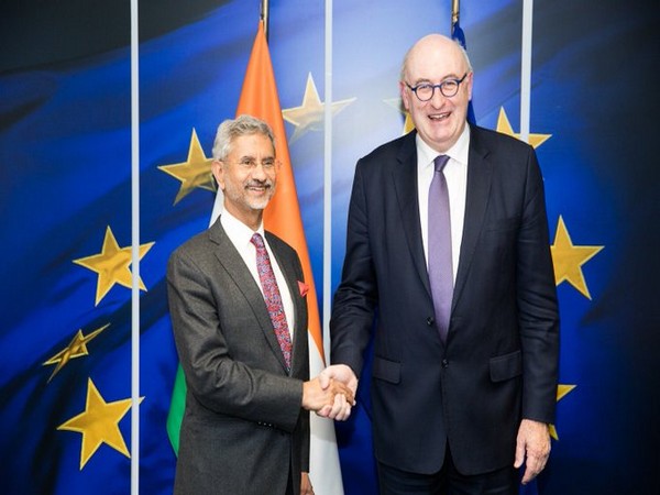 External Affairs Minister S Jaishankar with European Union Commissioner Phil Hogan in Brussels