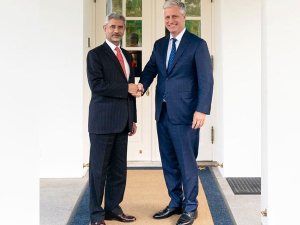 EAM Jaishankar met US NSA Robert O'Brien in Washington on Thursday. (Photo courtesy: S Jaishankar Twitter handle)