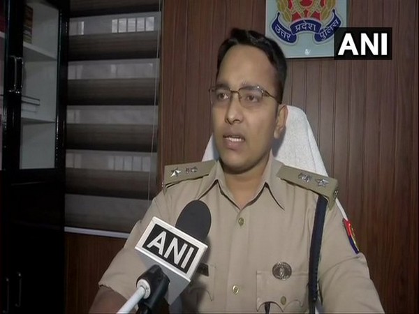 SP Vineet Jaiswal speaking to ANI in Hathras on Sunday. 