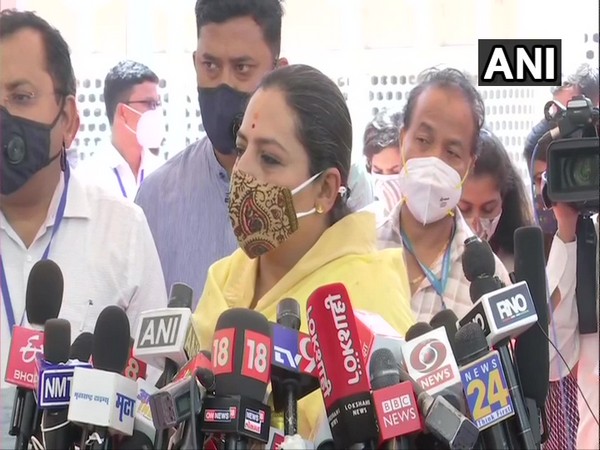 Maharashtra Women and Child Development Minister Yashomati Thakur speaking to media on Wednesday. (Photo/ANI)