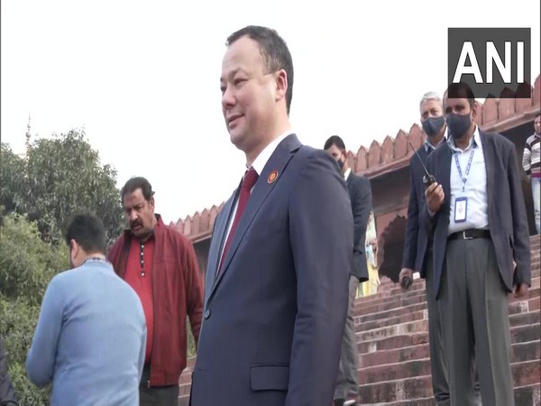 Kyrgyzstan's Foreign Minister Ruslan Kazakbaev during his visit to Jama Masjid