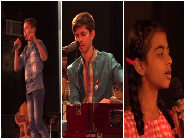 Young boys and girls participated in singing talent hunt show 'Choona Hai Aasman' in Udhampur on Tuesday