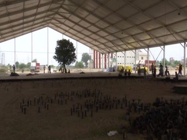 500-bed COVID hospital under construction in Jammu (Photo/ANI)