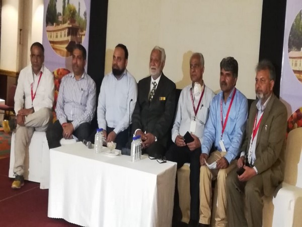 Officials from the Jammu and Kashmir tourism department at the roadshow. (Photo/ANI) 