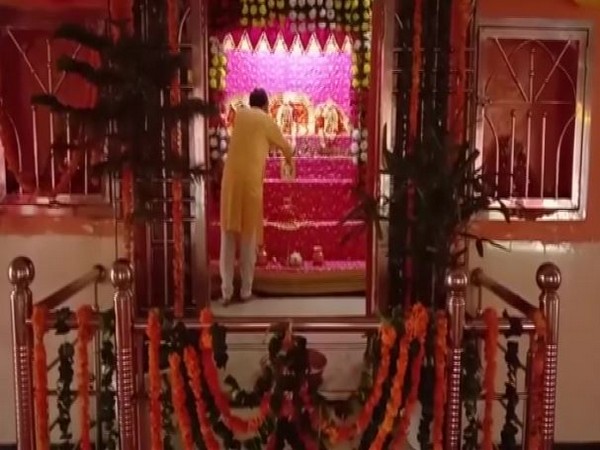 Temples in Halwani were docorated on the occassion of Janmashtami. (Photo/ANI)