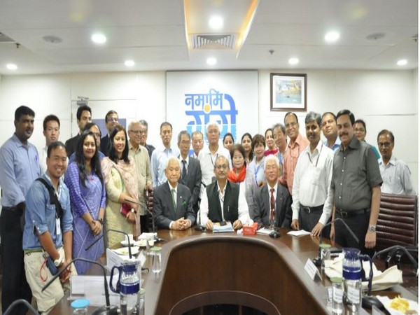 A 16-member Japanese delegation holds meeting with Rajiv Ranjan Mishra, the Director-General of NMCG on Friday.