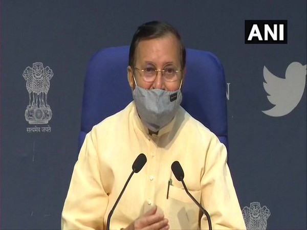 Union Minister Prakash Javadekar addressing a press conference on Wednesday.