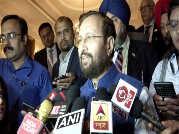 Union Minister Prakash Javadekar speaking to media persons in Delhi on Monday. Photo/ANI