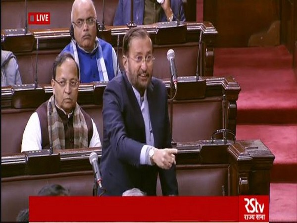 Union Minister Prakash Javadekar speaking in Rajya Sabha on Tuesday.