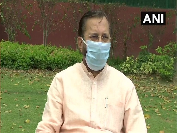 Information and Broadcasting Minister Prakash Javadekar speaking to media in New Delhi on Thursday. Photo/ANI