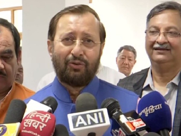 Union Minister Prakash Javadekar speaking at the Wildlife Institute in Dehradun, Uttarakhand on Saturday.