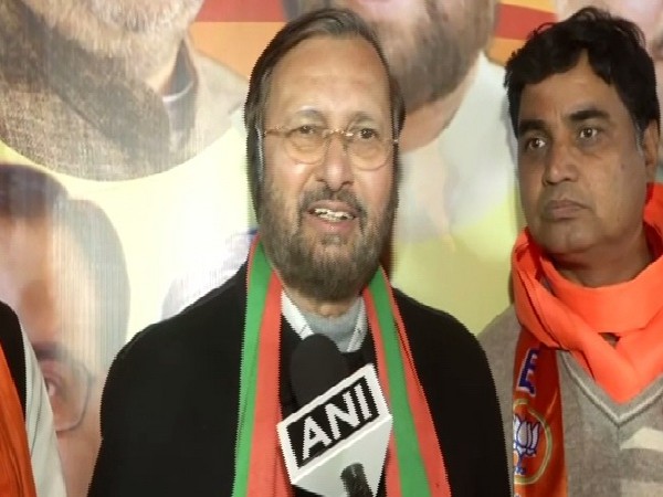 Union Minister Prakash Javadekar speaking to ANI in New Delhi on Sunday. Photo/ANI