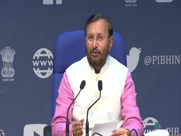 Union Minister Prakash Javadekar addressing a press conference on Wednesday.