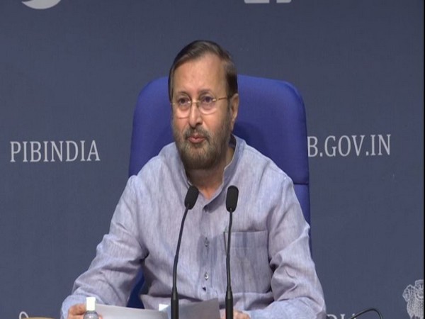 Union Minister Prakash Javadekar addressing a press conference on Wednesday.