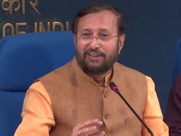 Union Minister Prakash Javadekar briefing the media after the Cabinet meeting in New Delhi on Friday. Photo/ANI