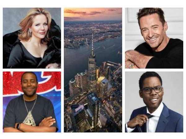 Actors Renee Fleming, Kenan Thompson, Hugh Jackman and Chris Rock