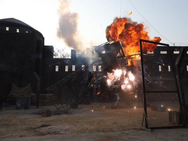 A still from the sets of 'OM: The Battle Within'