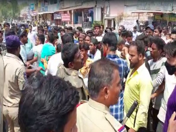 Section 144 imposed in Nizamabad, Telangana after tension over installation of Shivaji statue (Photo/ANI)