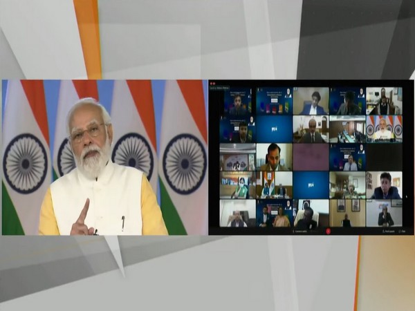 Prime Minister Narendra Modi addresses a webinar on defence sector (Photo/ANI)