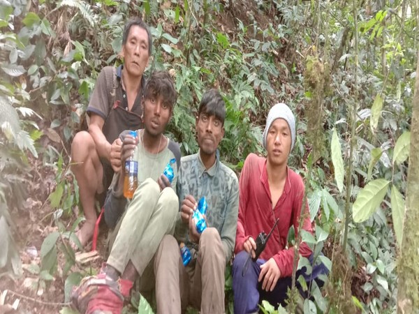 Visual of rescued labourers in Arunachal's Kurung Kumey (Photo/ANI) 