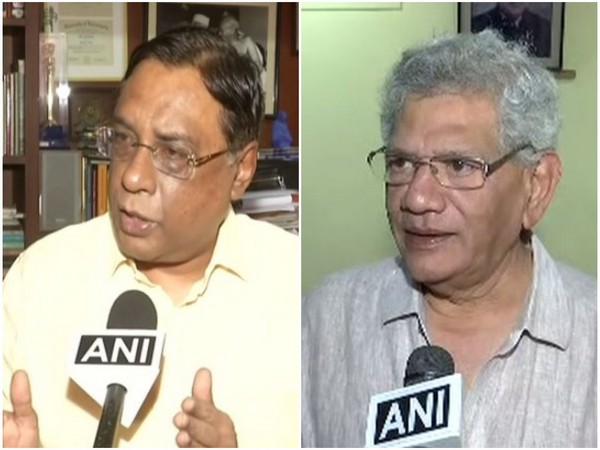 JDU spokesperson Pawan Verma and CPI (M) General Secretary Sitaram Yechury speaking to ANI on Monday. Photo/ANI