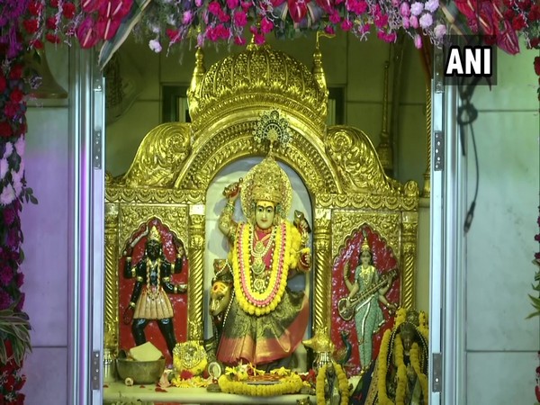At the Jhandewalan Temple in Delhi on Saturday, which marks the beginning of Navratri. (Photo/ANI)