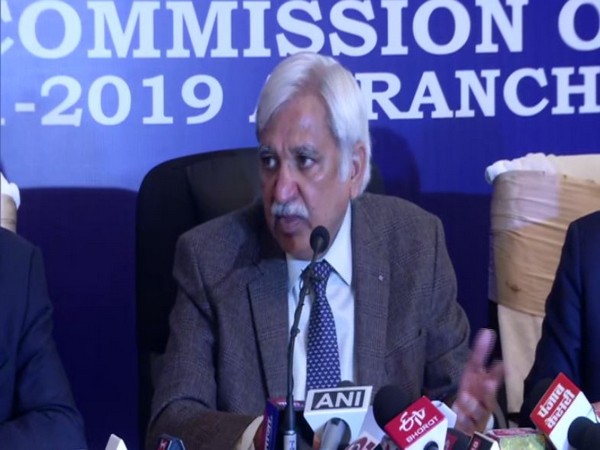 Election Commission chief Sunil Arora speaks to media in Ranchi on Thursday [Photo/ANI]