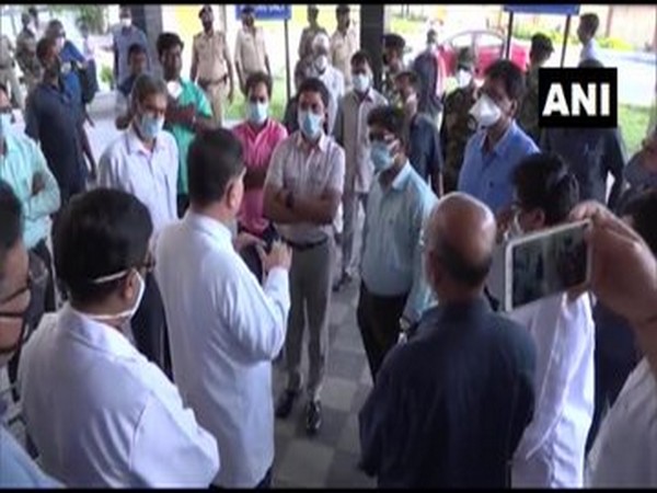 Jharkhand Chief Minister Hemant Soren at RIMS in Ranchi on Sunday. 