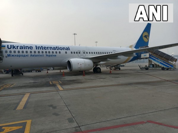 Special flight of Ukraine International Airlines lands at Delhi Airport from Kiev (Photo/ANI)