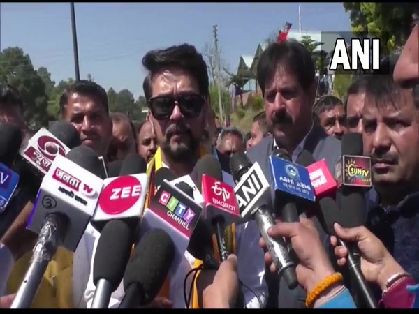 Union Minister Anurag Thakur at Hamirpur (Photo/ANI)