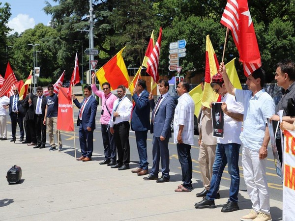 United Kashmir People's National Party (UKPNP) members protest against the plight of PoK people 