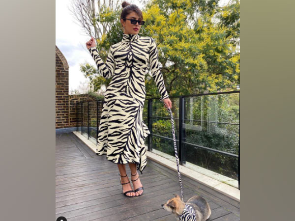Actor Priyanka Chopra with her dog Diana (Image Source: Instagram)
