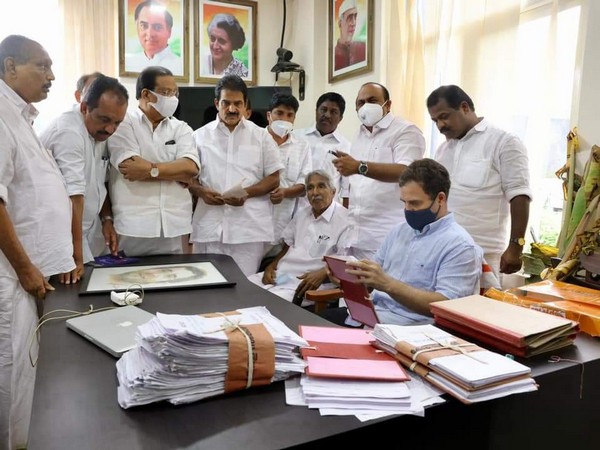On July 1, Rahul Gandhi visited his Wayanad office along with senior leaders of Kerala which was vandalised by SFI members (Photo/Kerala Congress)