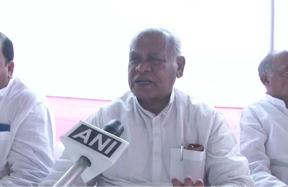 Hindustani Awam Morcha chief Jitan Ram Manjhi speaking to ANI in Patna on Thursday.