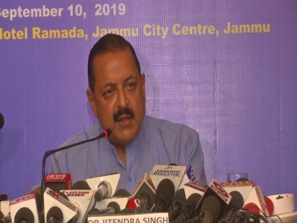 Minister of State for PMO, Jitendra Singh, while addressing the reporters on Tuesday. (Photo/ANI)