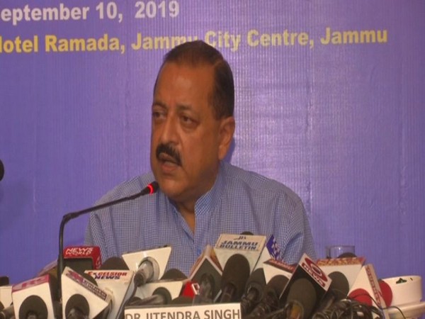 Minister of State for PMO, Jitendra Singh, while addressing the reporters on Tuesday. (Photo/ANI)