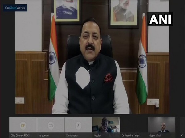 Union Minister Jitendra Singh addressing Global R&D Summit 2020 on Thursday. (Photo/ANI)