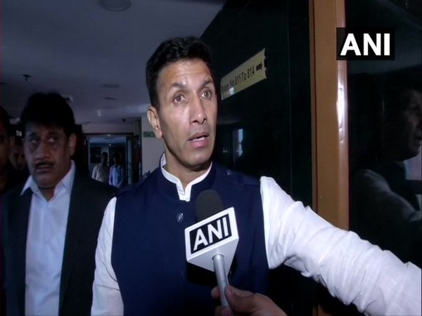 Congress leader Jitu Patwari speaking to ANI in New Delhi on Wednesday.