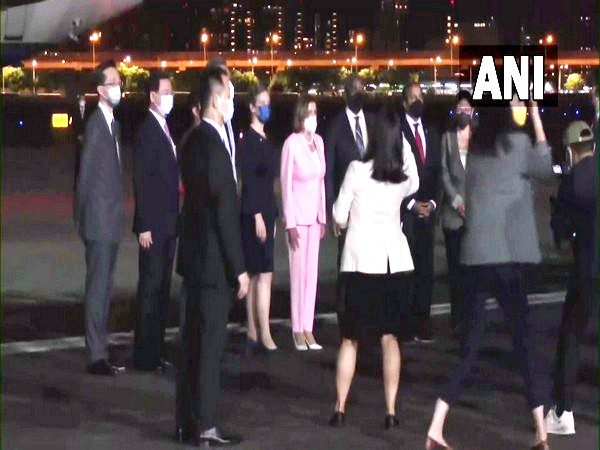 US House Speaker Nancy Pelosi landed in Taipei on Tuesday