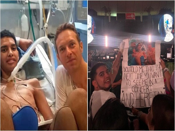 Coldplay's Chris Martin with a fan (Image source: Instagram)