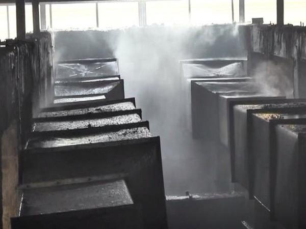 Visuals from the site of fire incident in Boondi Potu in Tirumala in Andhra Pradesh (Photo/ANI)