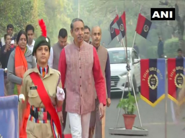 JNU introduces its first NCC's 3 Delhi Girls Battalion cadets. Photo/ANI