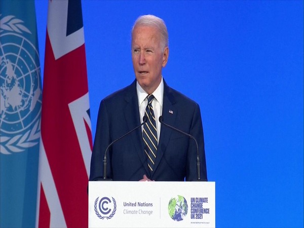 US President Joe Biden at COP-26, Glasgow.
