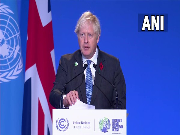 UK Prime Minister Boris Johnson at COP-26.