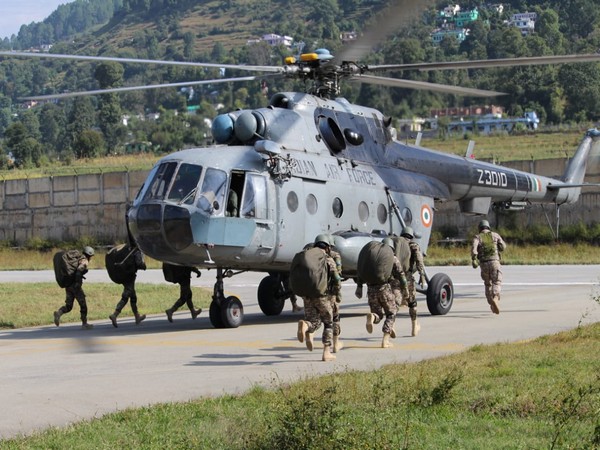 Soldiers India-Kazakhstan joint annual military exercise 'KAZIND 2019' in Pithoragarh on Monday 