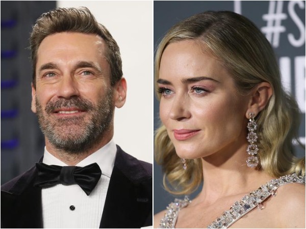 Jon Hamm and Emily Blunt