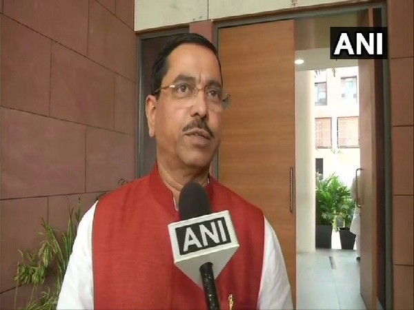 Union Parliamentary Affairs Minister Prahlad Joshi speaking to ANI in New Delhi on Tuesday. Photo/ANI
