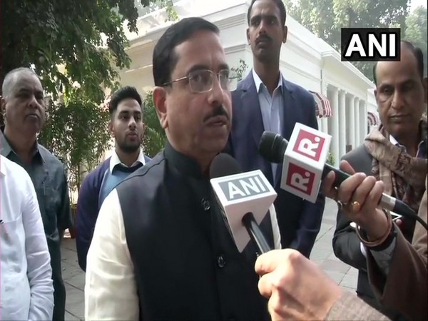 Union Parliamentary Affairs Minister Pralhad Joshi talking to media in New Delhi on Monday 