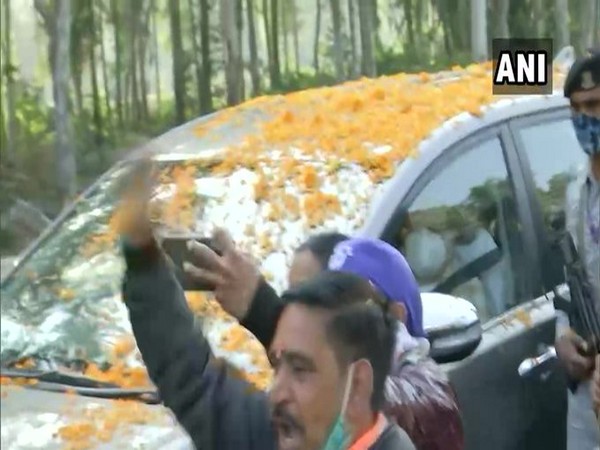 JP Nadda arrving in Dehradun on Saturday. Photo/ANI