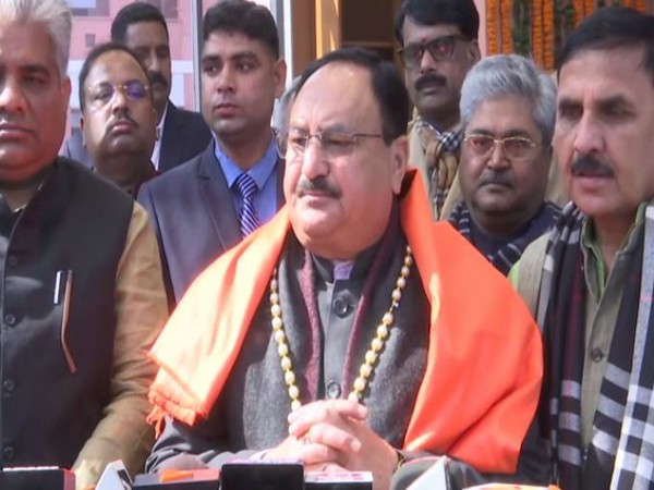 JP Nadda speaking to media in New Delhi on Sunday [Photo/ANI]